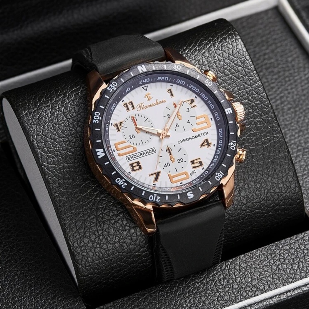 Men Triple Dial Quartz Watch